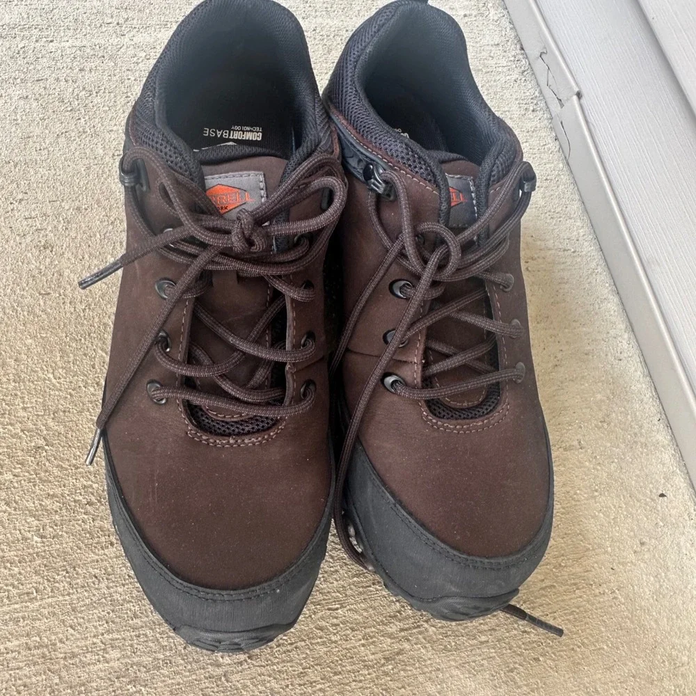 Merrell Work Jungle Moc Leather Composite Toe Waterproof Shoes Espresso J003901
